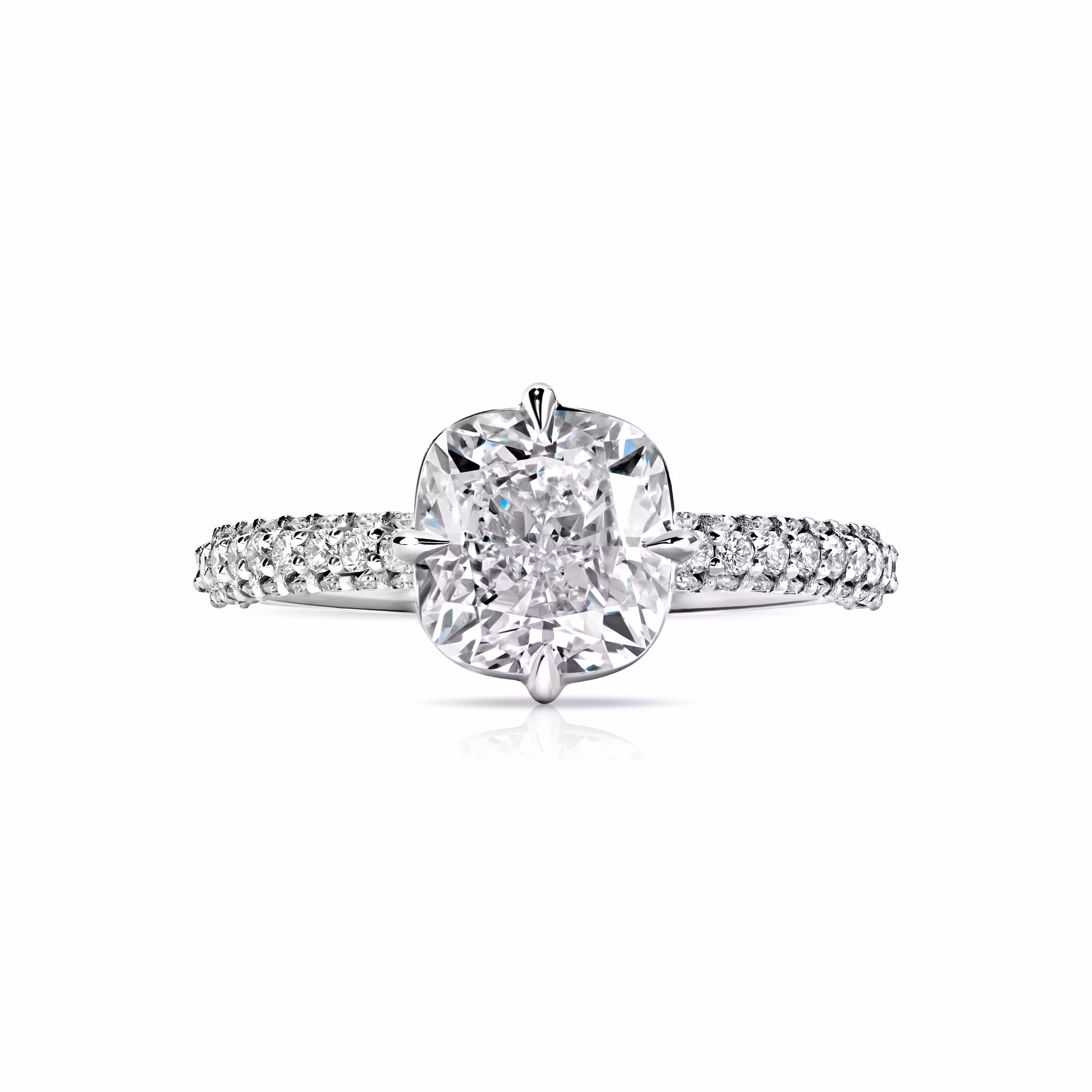 Кольцо из белого золота с бриллиантом 2.5 карата, дизайн Parure Atelier
