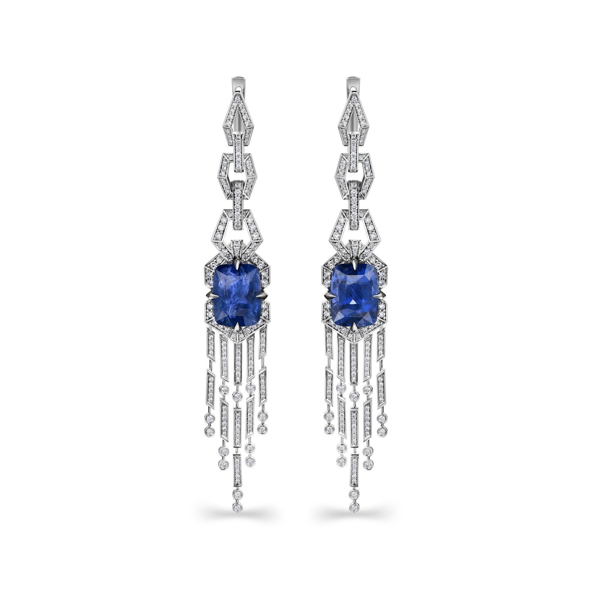 Колье «Broadway» с сапфиром 10.35 карат в белом золоте.