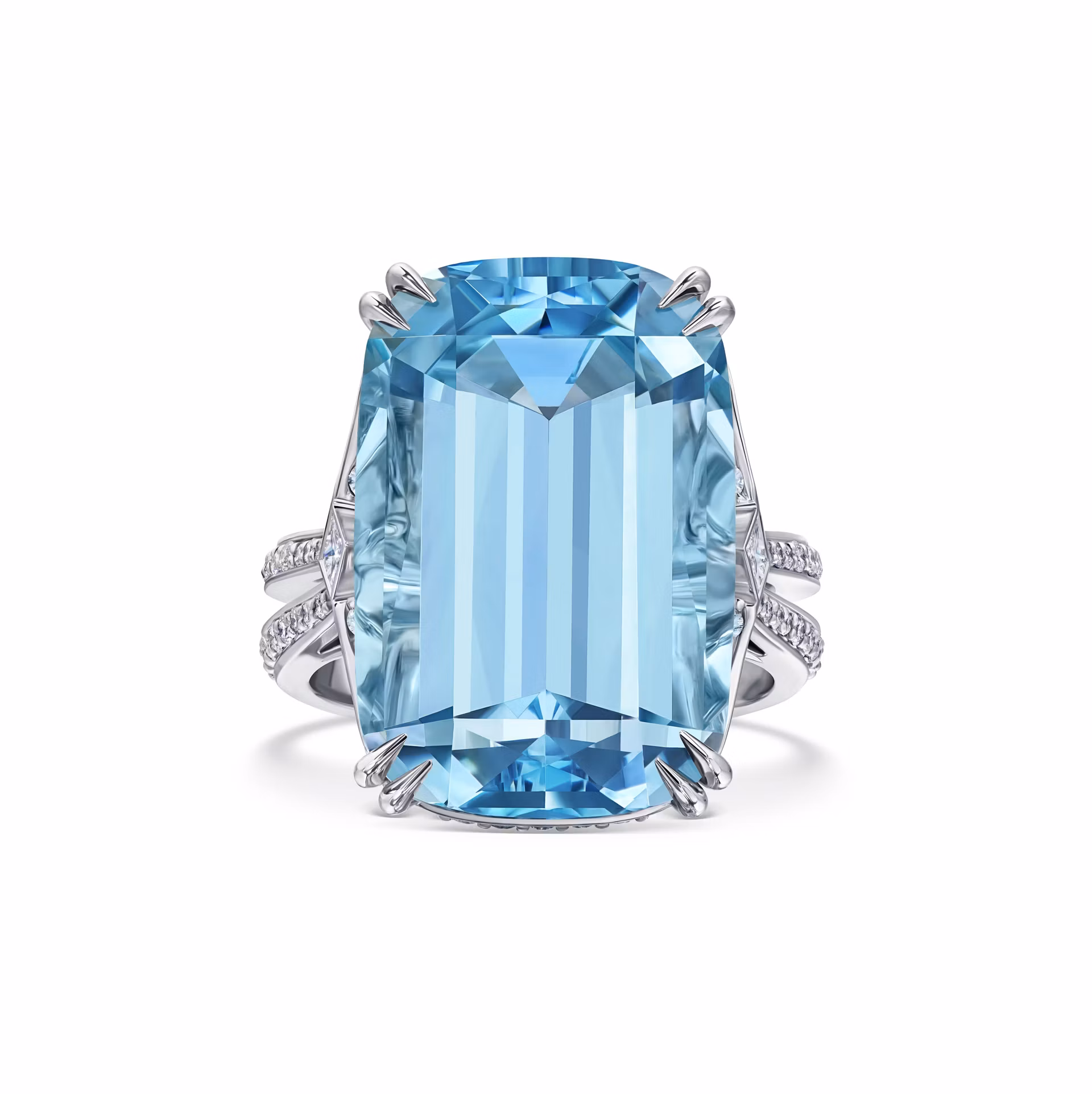 Кольцо Stella Maris с аквамарином 17.29 карат в белом золоте