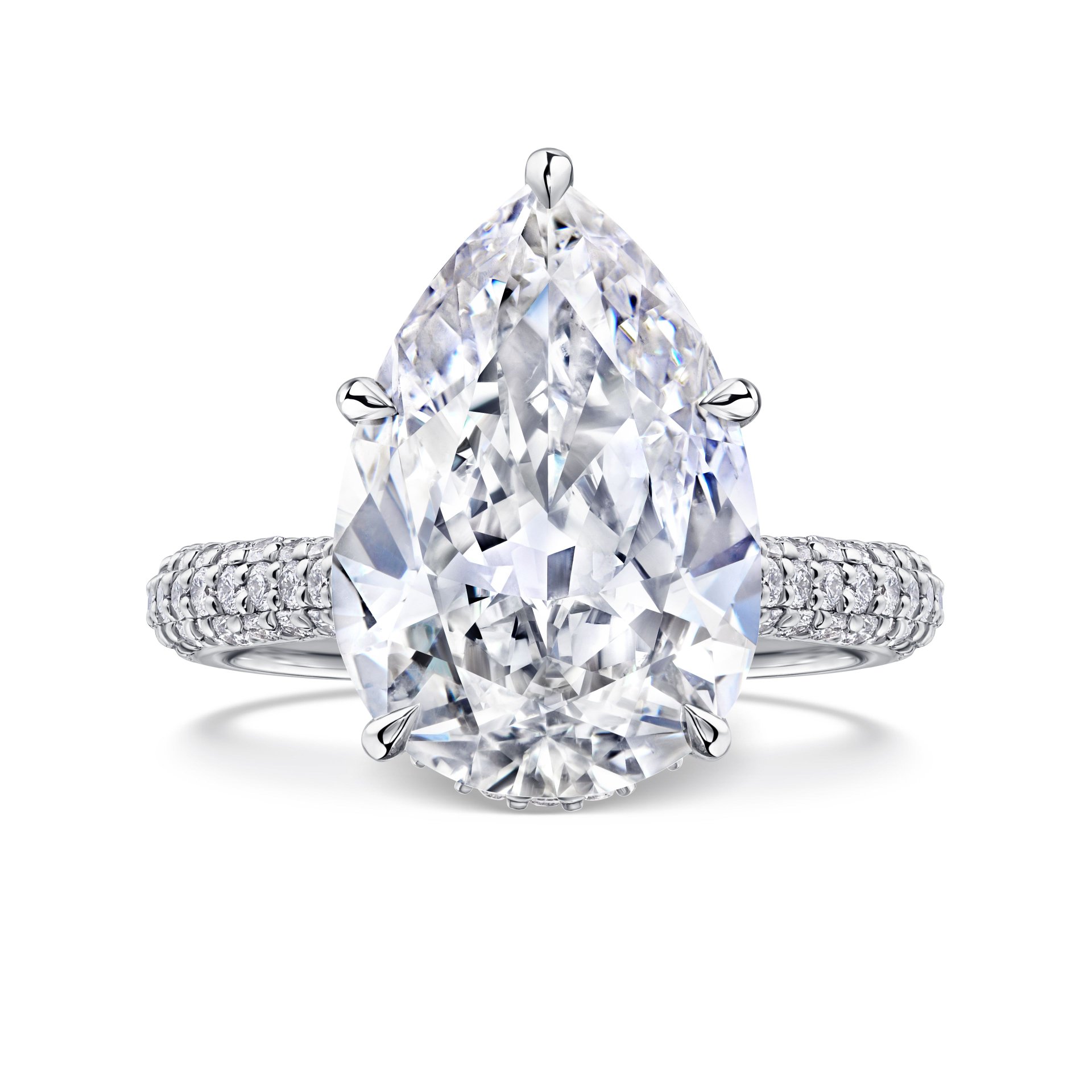 Кольцо с бриллиантом 6.1 карата из белого золота, дизайн Parure Atelier