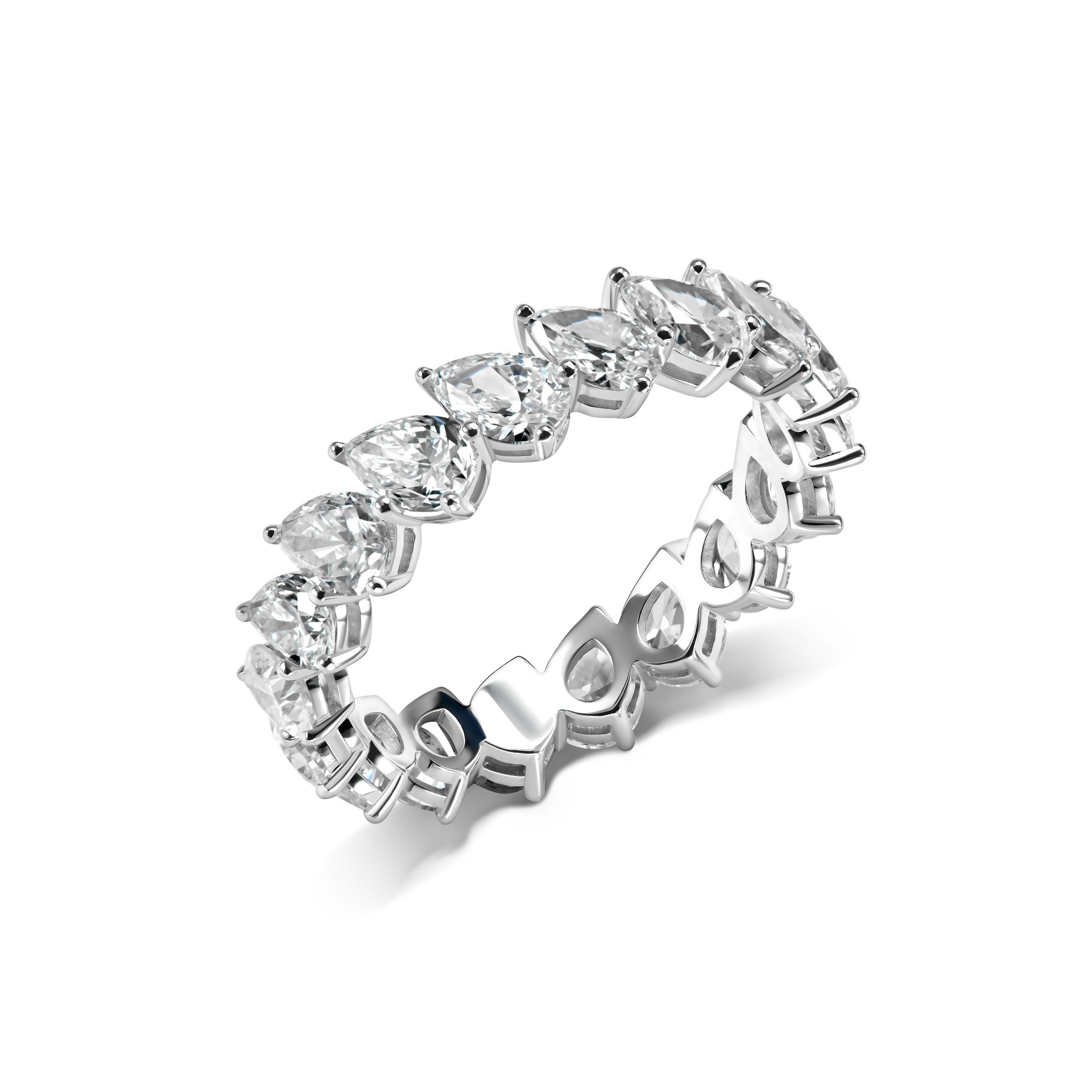 Кольцо-дорожка с бриллиантами 3.23 карата, центральный бриллиант 3.23 кт