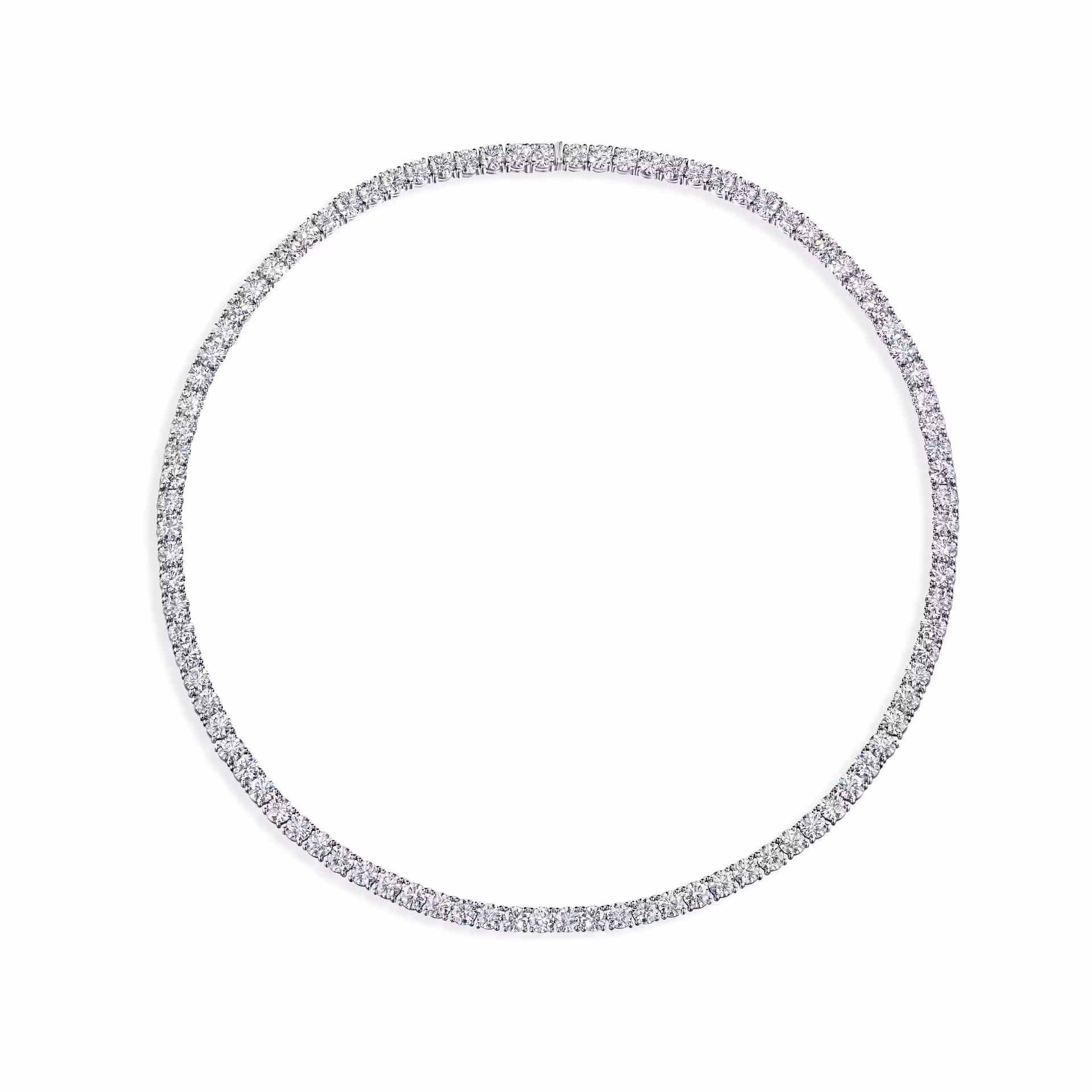 Necklace with diamond "round" 27.85 ct F-H/VS-SI GIA