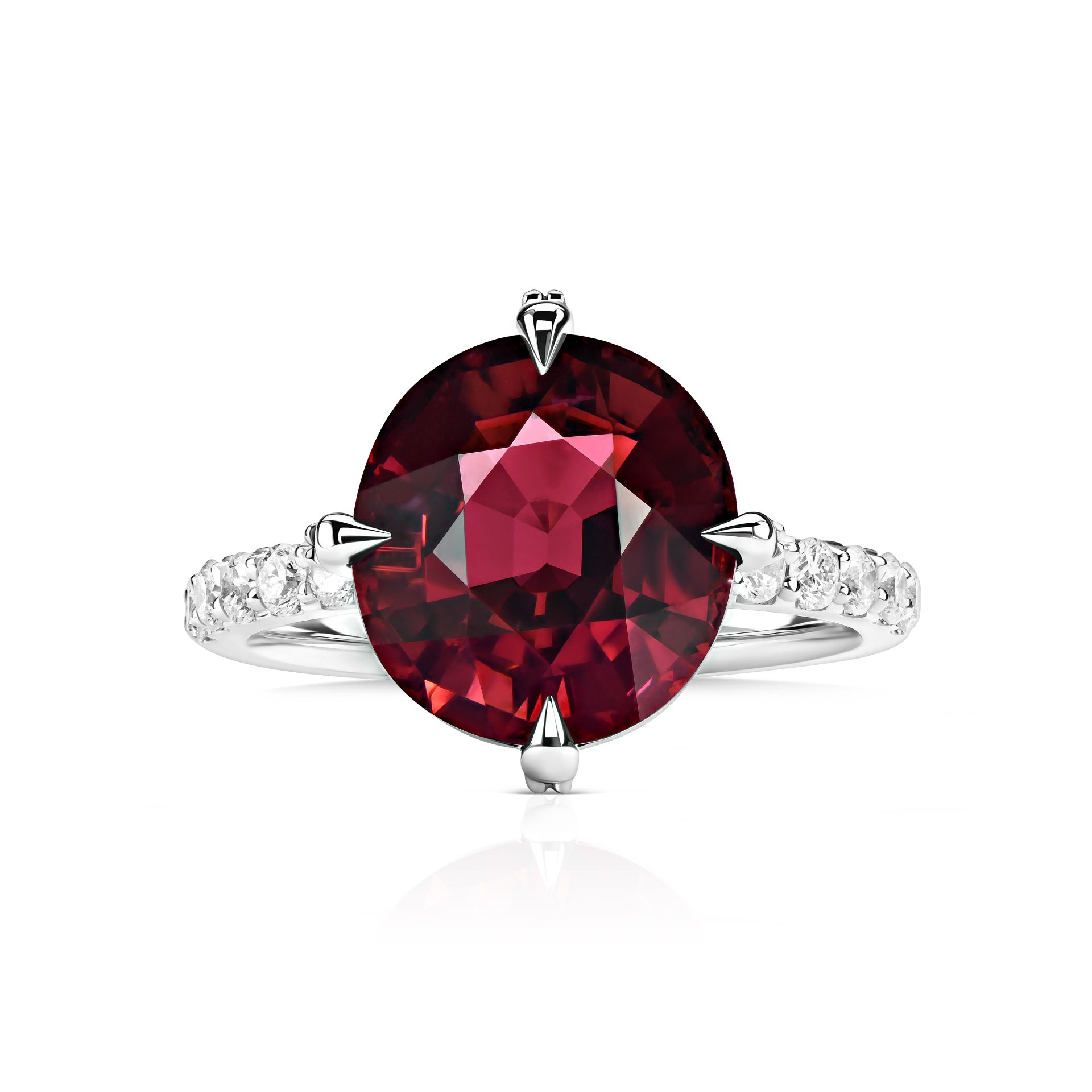 Кольцо с турмалином 5.8 карат в белом золоте от Parure Atelier