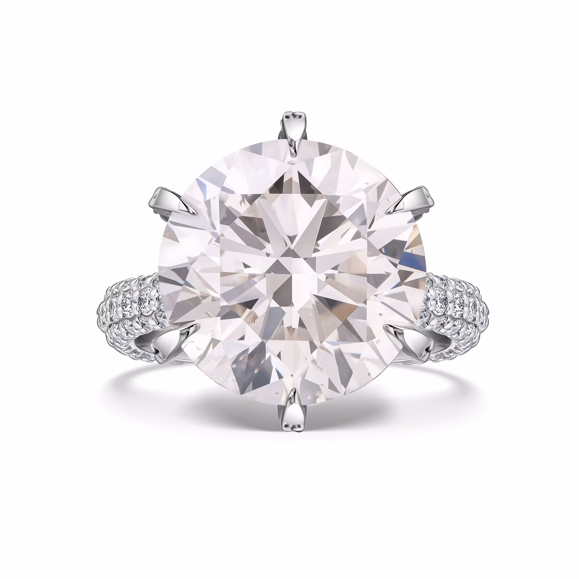 Кольцо с бриллиантом 8.24 карата в белом золоте от Parure Atelier