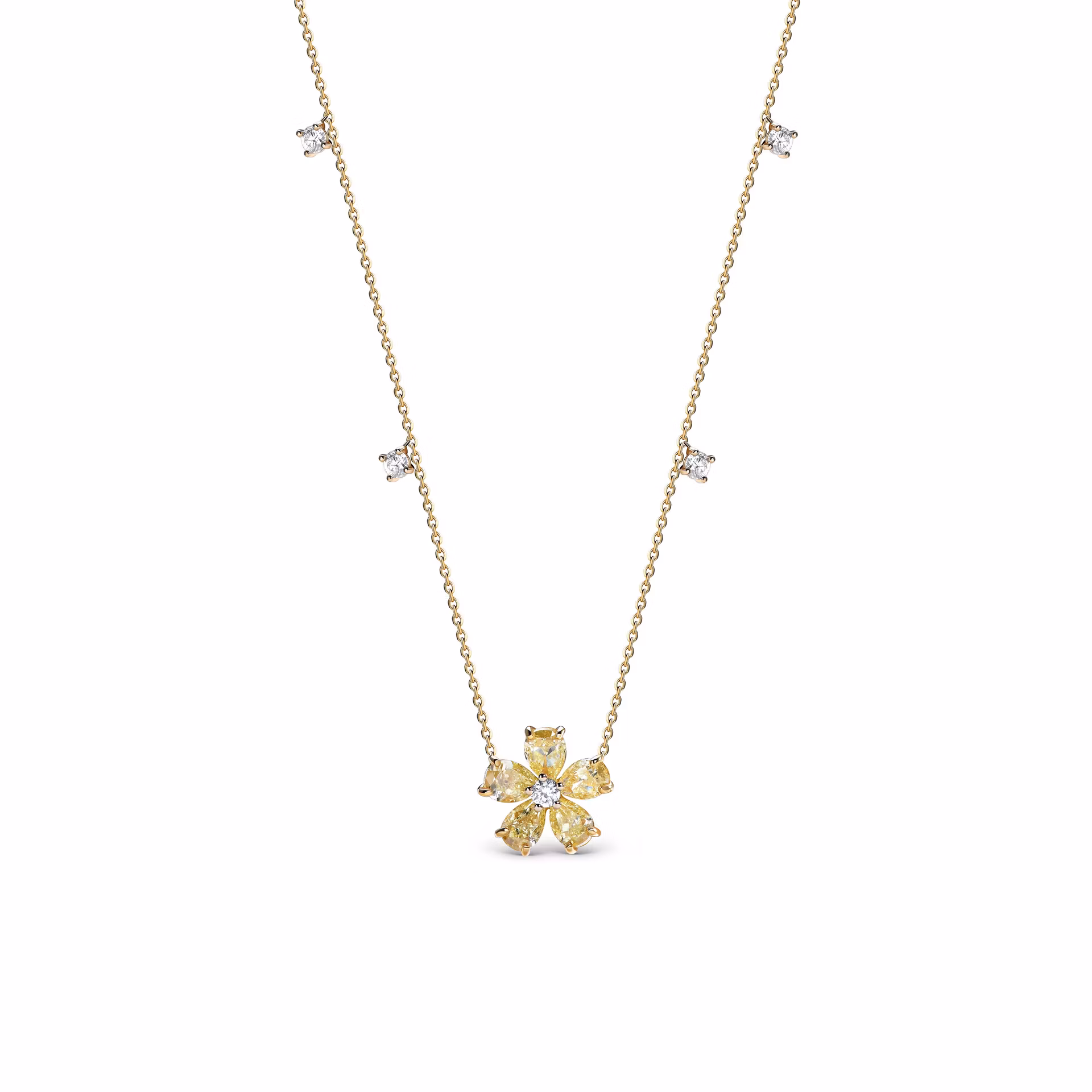 Подвеска из жёлтого золота с жёлтым бриллиантом 1.82 карата