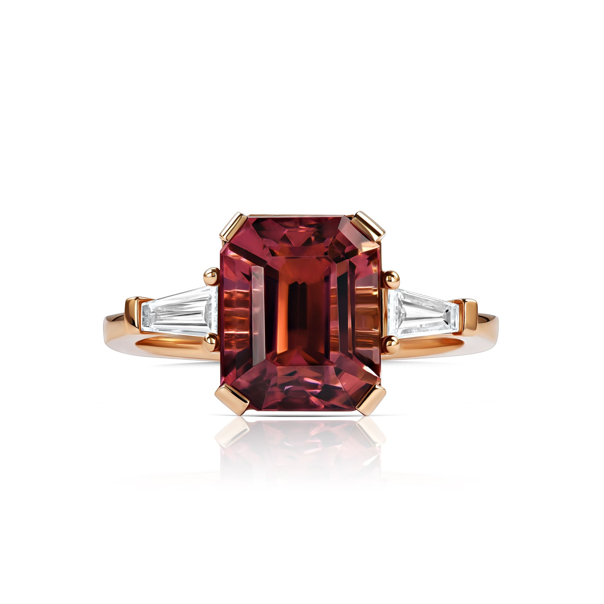 Кольцо с турмалином 4.91 карат в розовом золоте от Parure Atelier