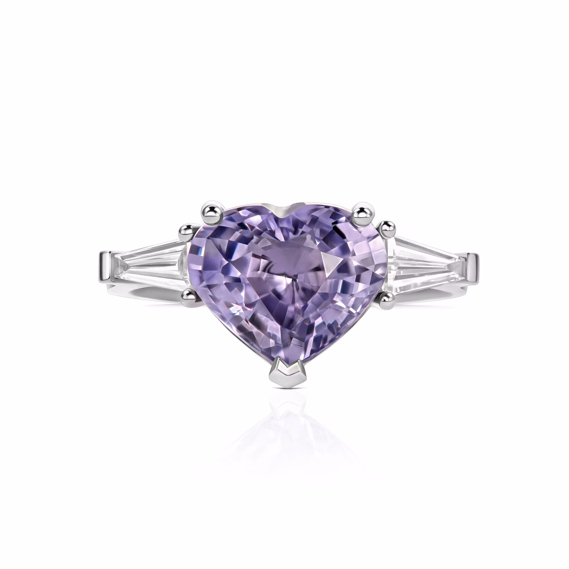 Кольцо из белого золота с сапфиром 3.58 карата, дизайн Parure Atelier