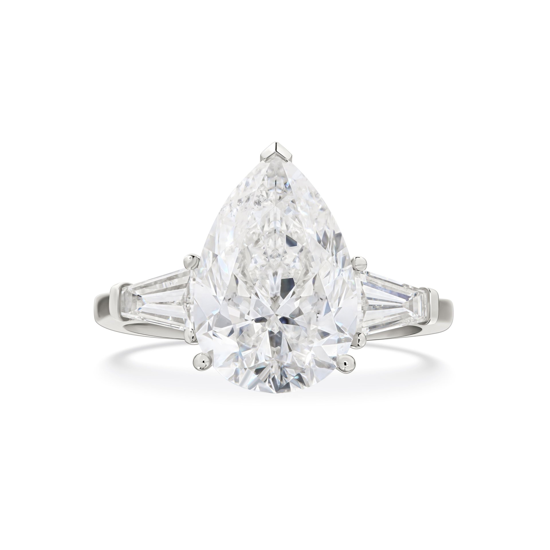 Кольцо с бриллиантом 4.09 карат в белом золоте от Parure Atelier