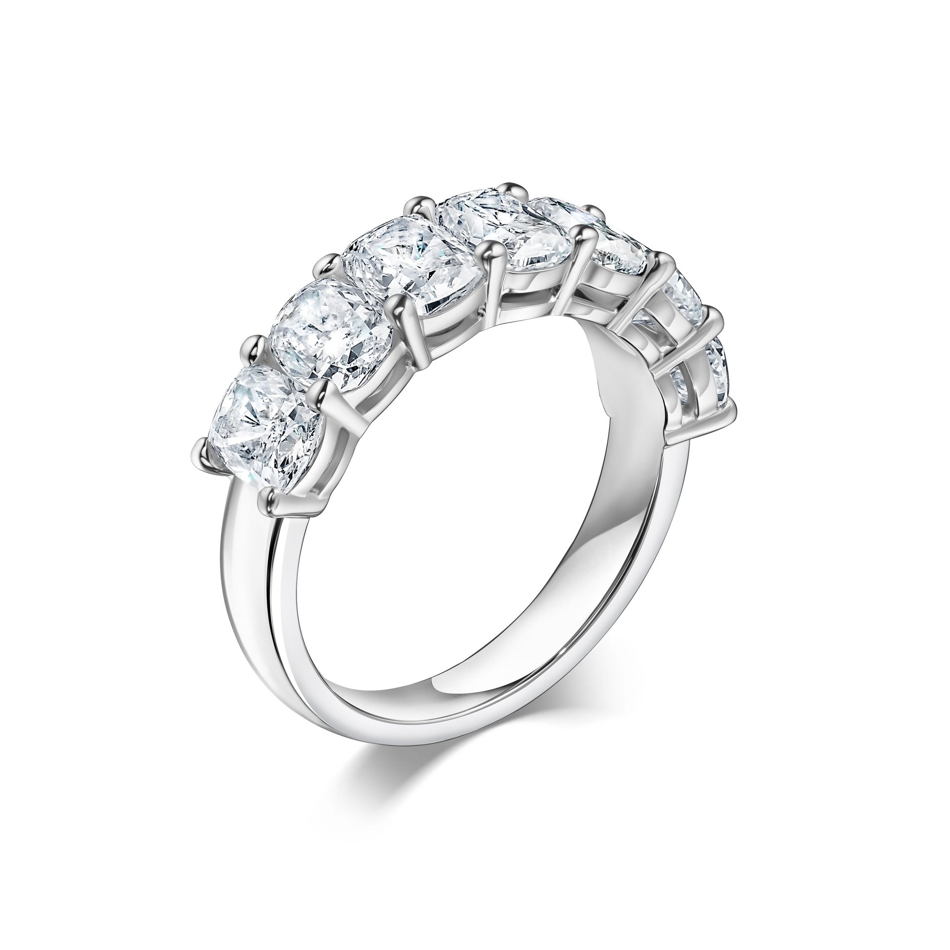 Кольцо-дорожка с бриллиантом 3 карата из белого золота