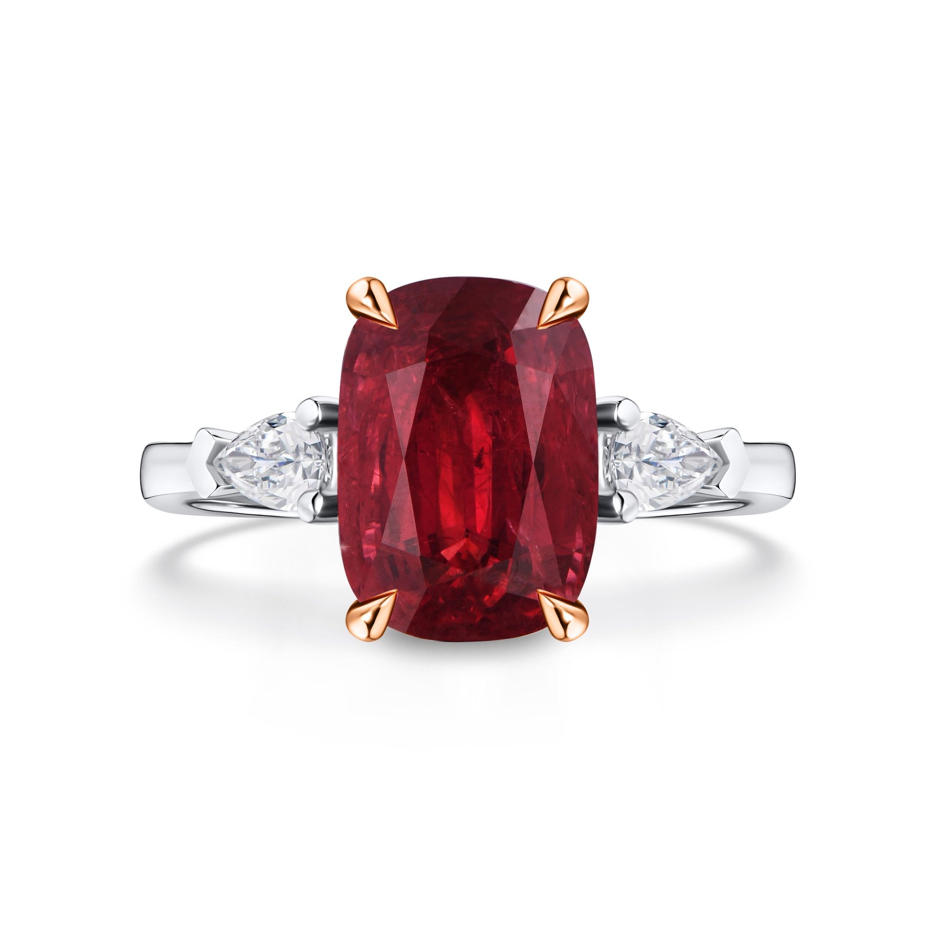 Кольцо со шпинелью 3.89 карат в белом золоте от Parure Atelier