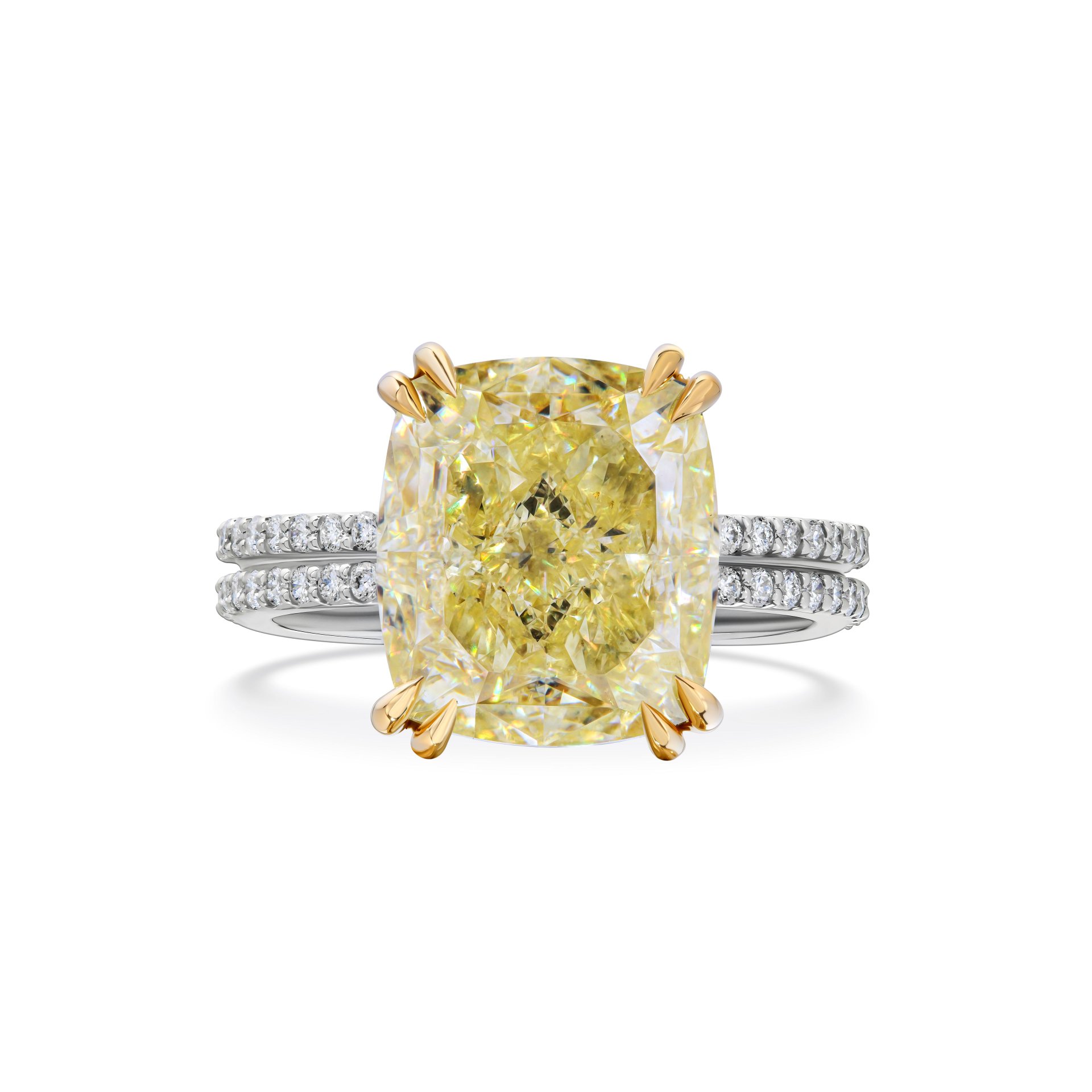 Кольцо с жёлтым бриллиантом 8.03 карата в белом золоте от Parure Atelier