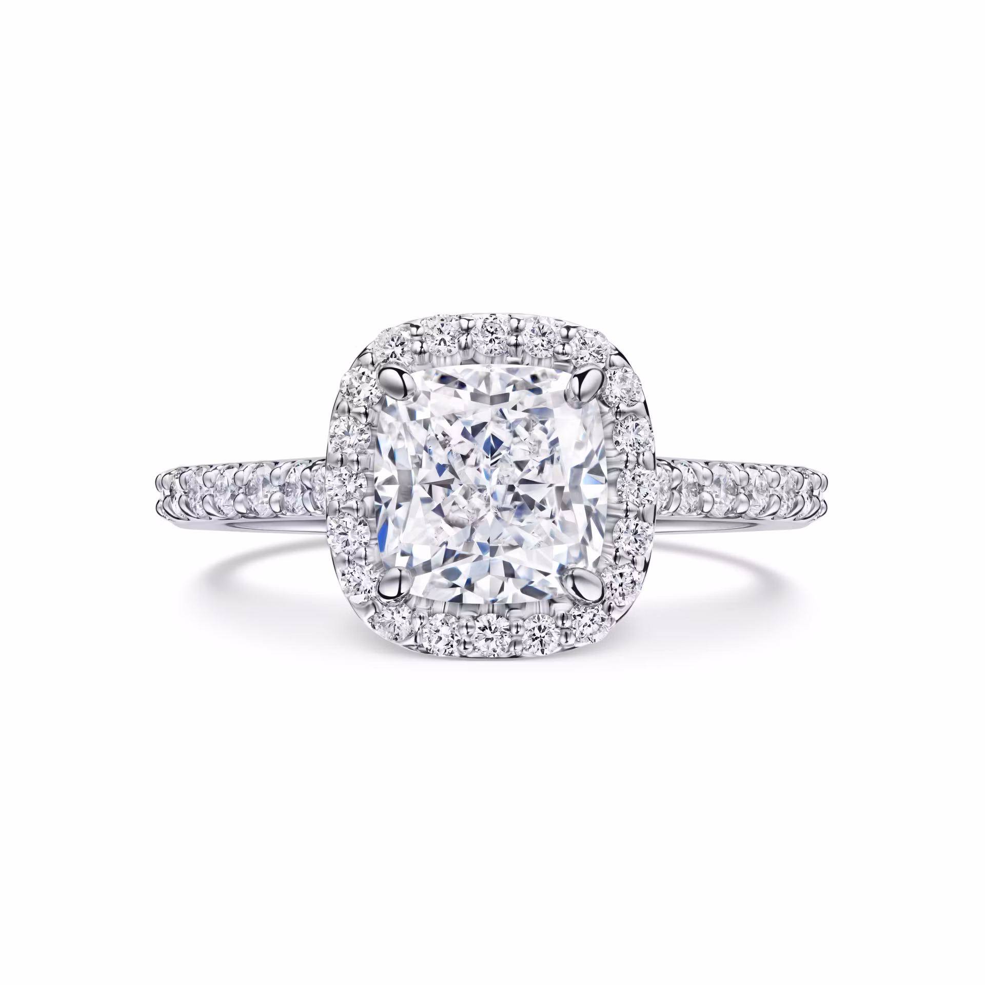 Кольцо из белого золота с бриллиантом 1.71 карат.