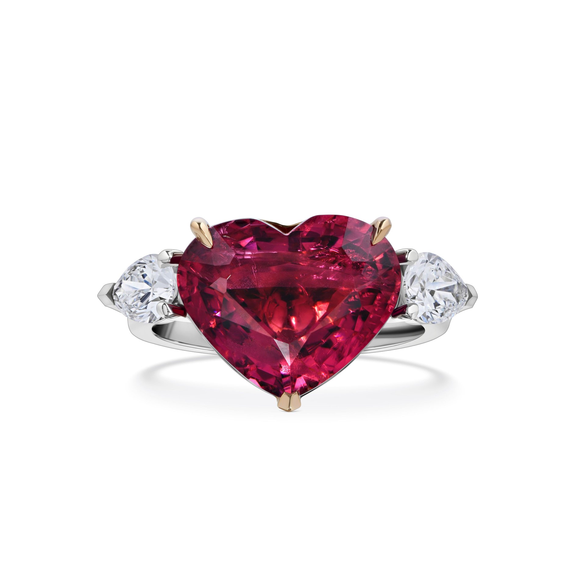 Кольцо с турмалином рубеллит 5.75 карат в белом золоте от Parure Atelier