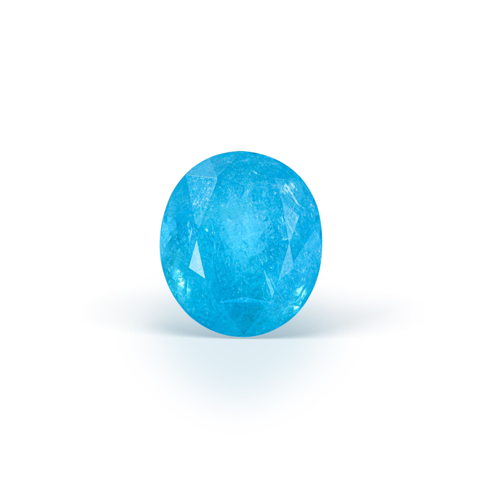 Турмалин Параиба 5.94 карата яркий голубовато-зелёный камень