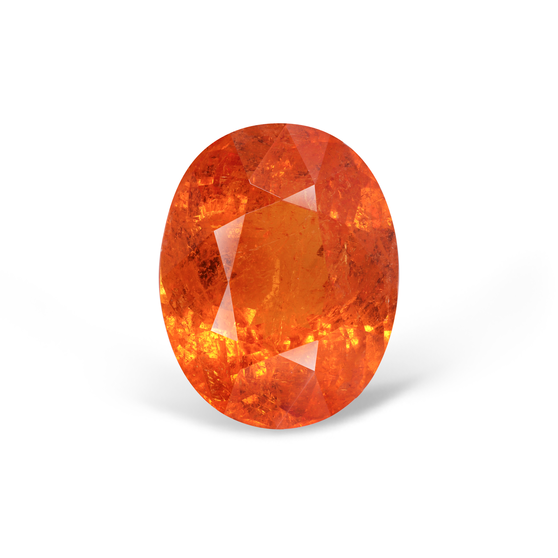 Гранат спессартин 14.25 карат крупный оранжево-красный камень