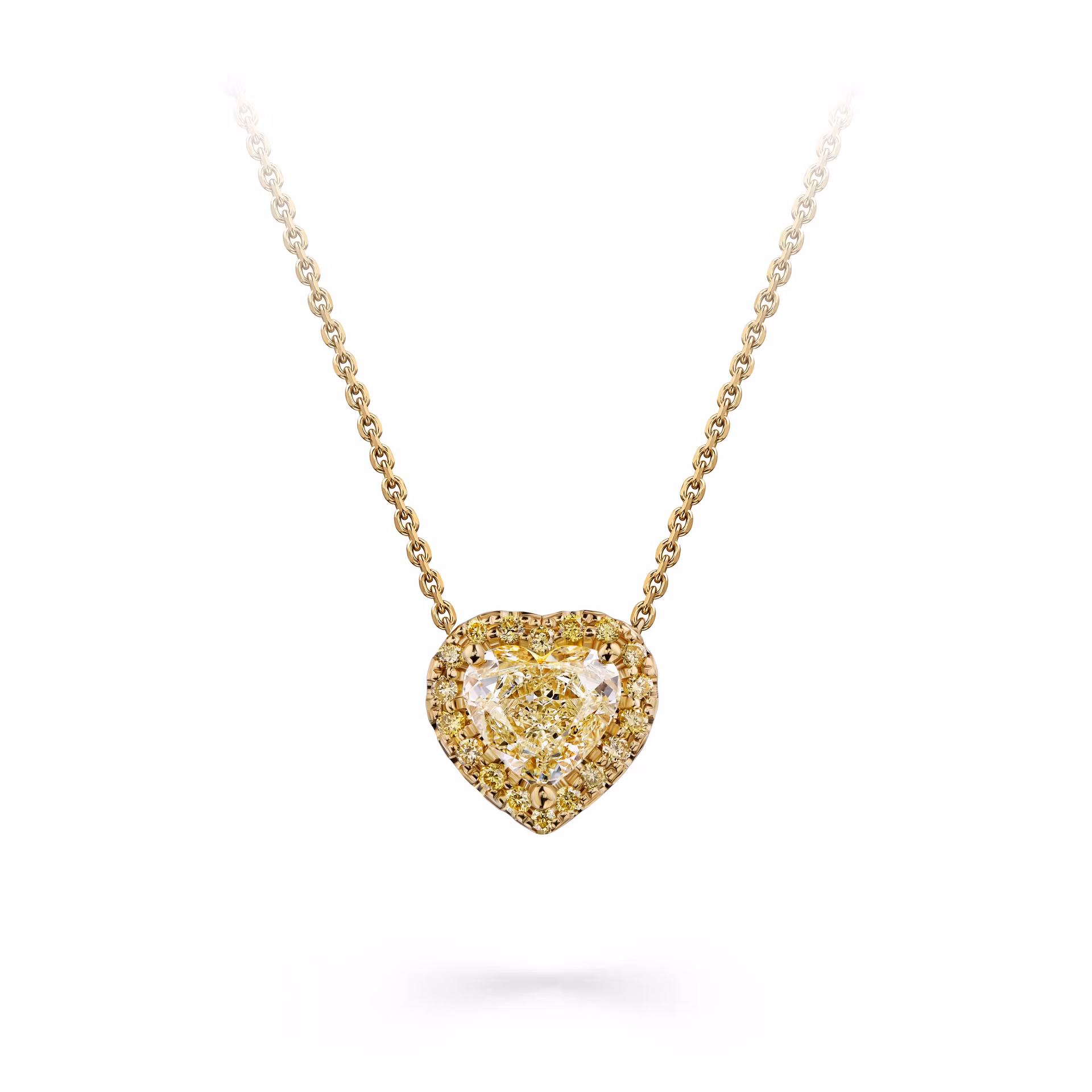 Necklace with diamond "heart" 1.01 ct W-X/SI1 MSU