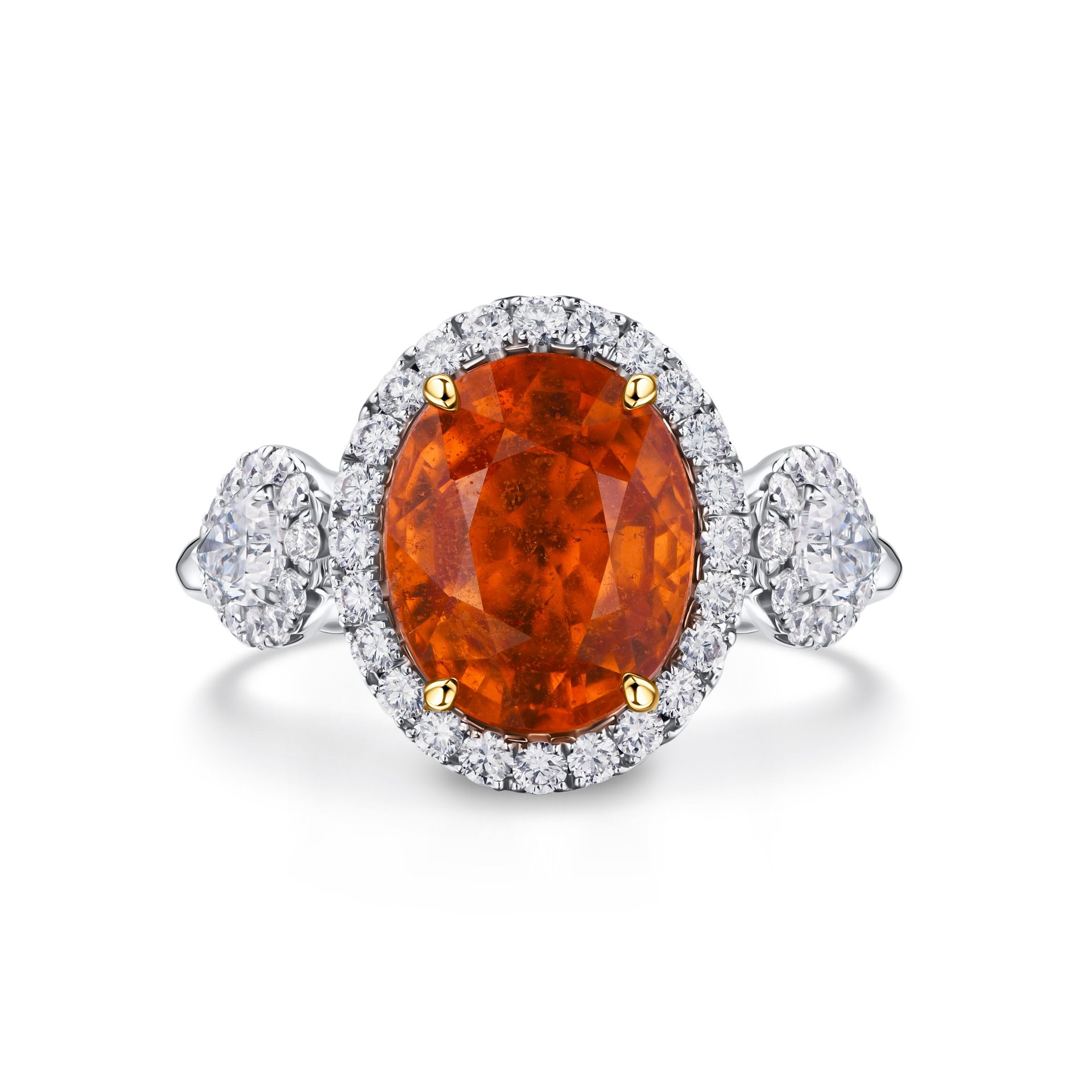 Кольцо из белого золота с спессартином 4.07 карата, дизайн Parure Atelier