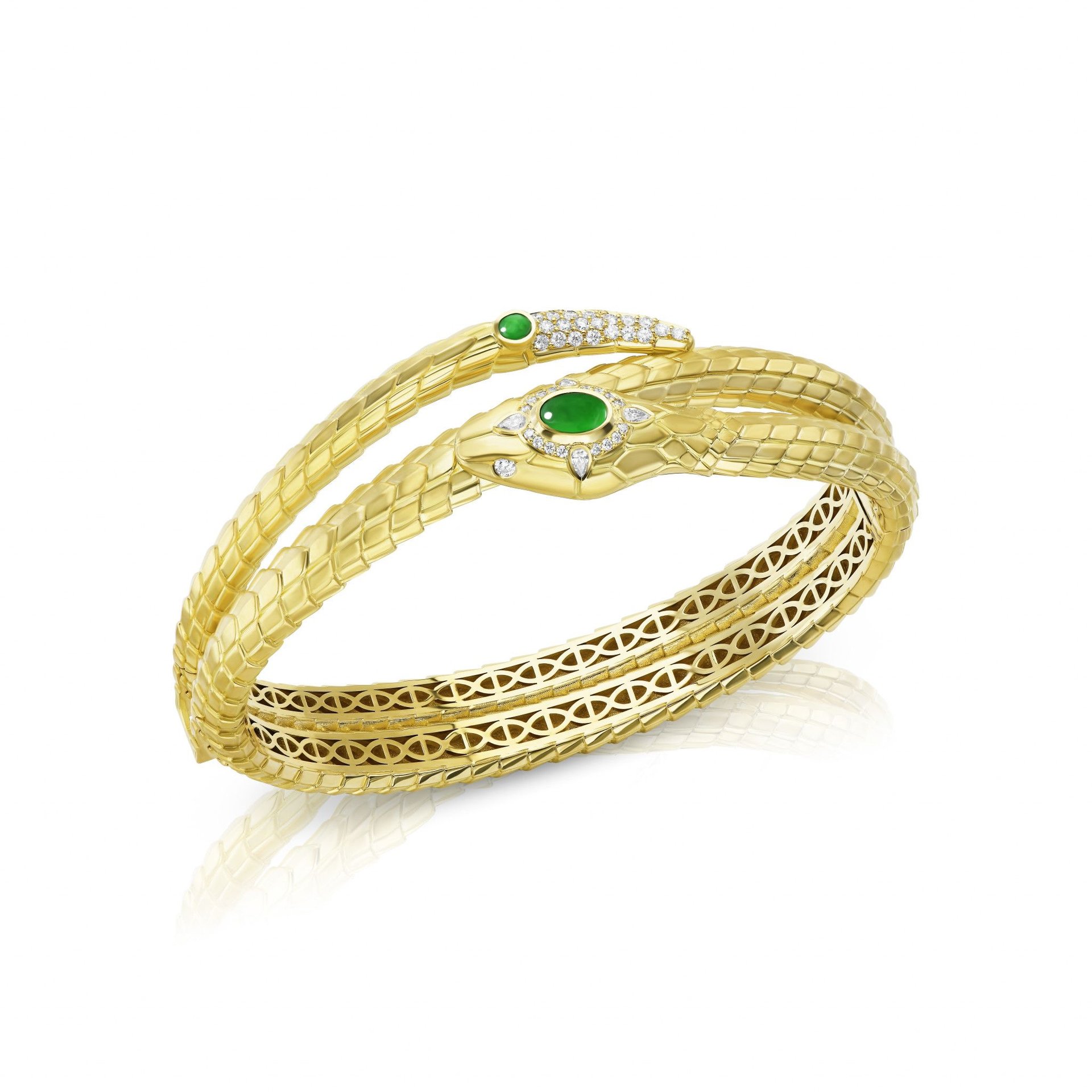 Кольцо Evermore с жадеитом 0.66 карат в жёлтом золоте