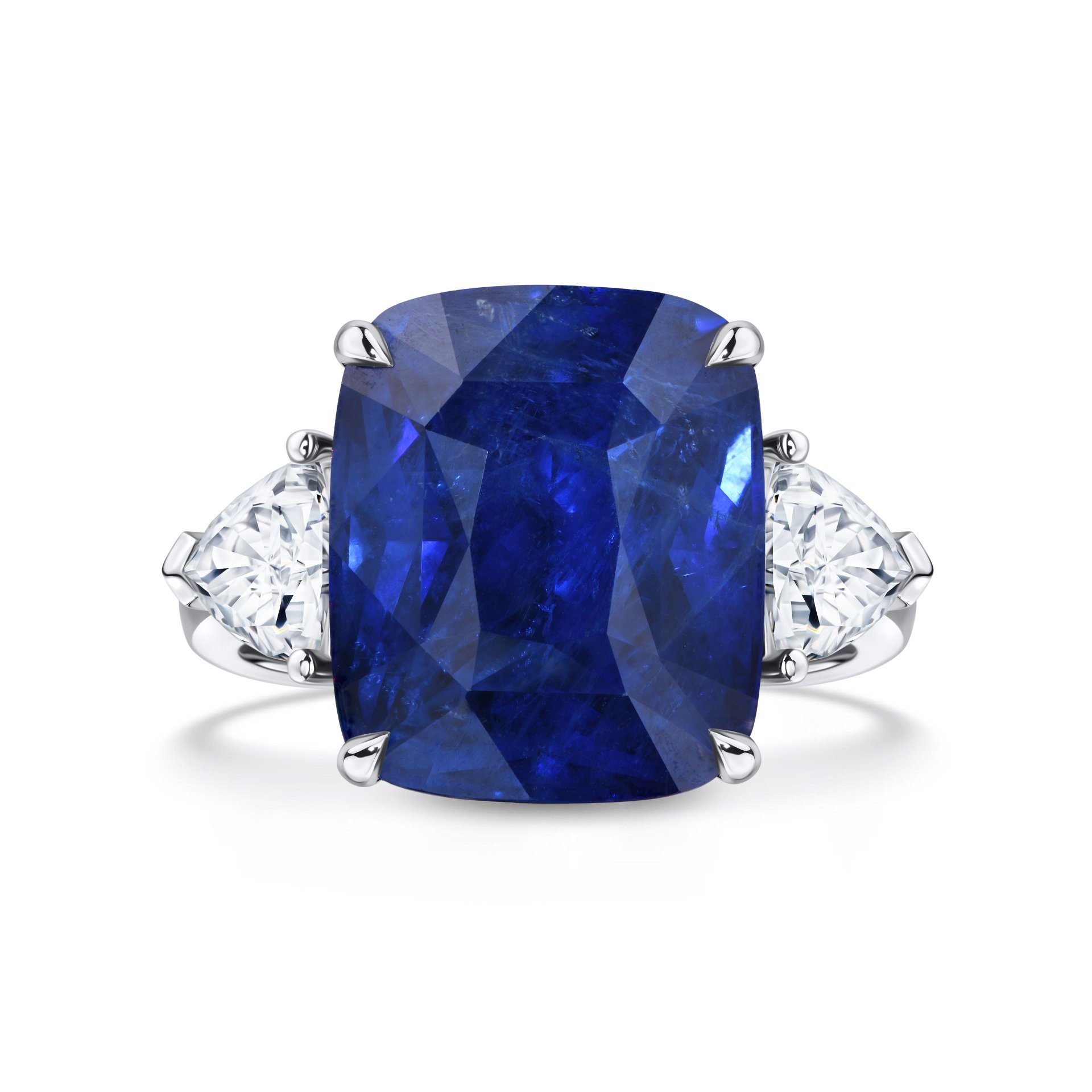 Кольцо из белого золота с сапфиром 13.81 карат.