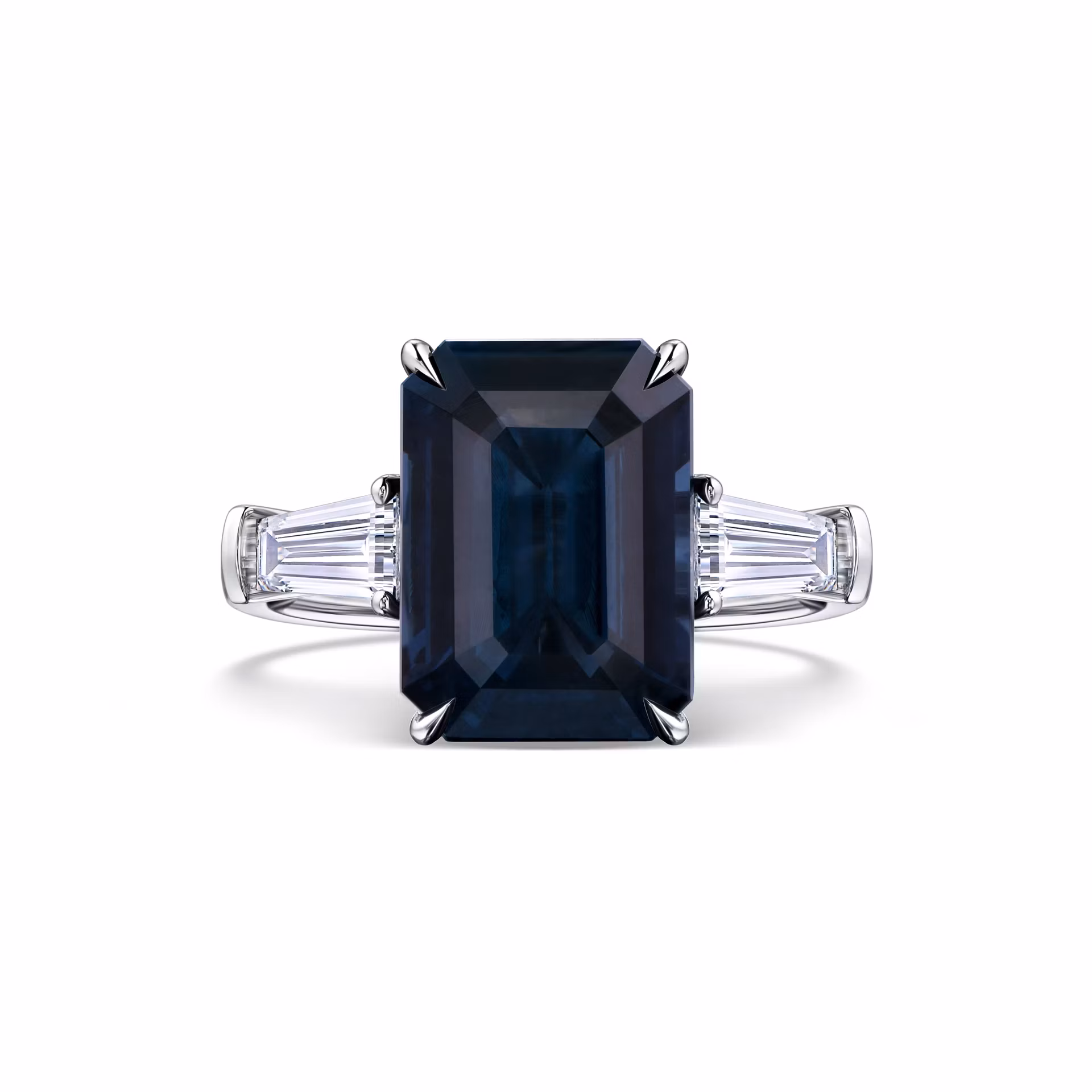 Ring with spinel "octagon" 4.59 ct Blue GIA