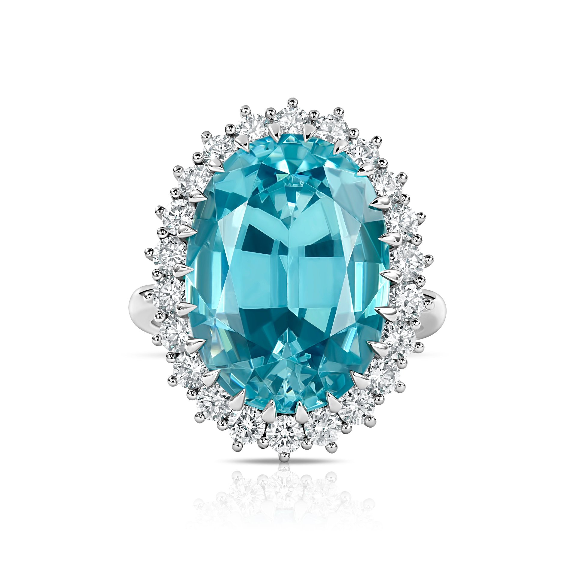 Кольцо из белого золота с цирконом 24.74 карата, дизайн Parure Atelier